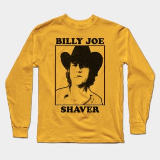 Retro Billy Joe Shaver Graphic Long Sleeve T-Shirt